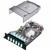 HD Splice Cassette, 12 Fiber, Duplex, LC/UPC, 50 µm OM3, 1 m Pigtails